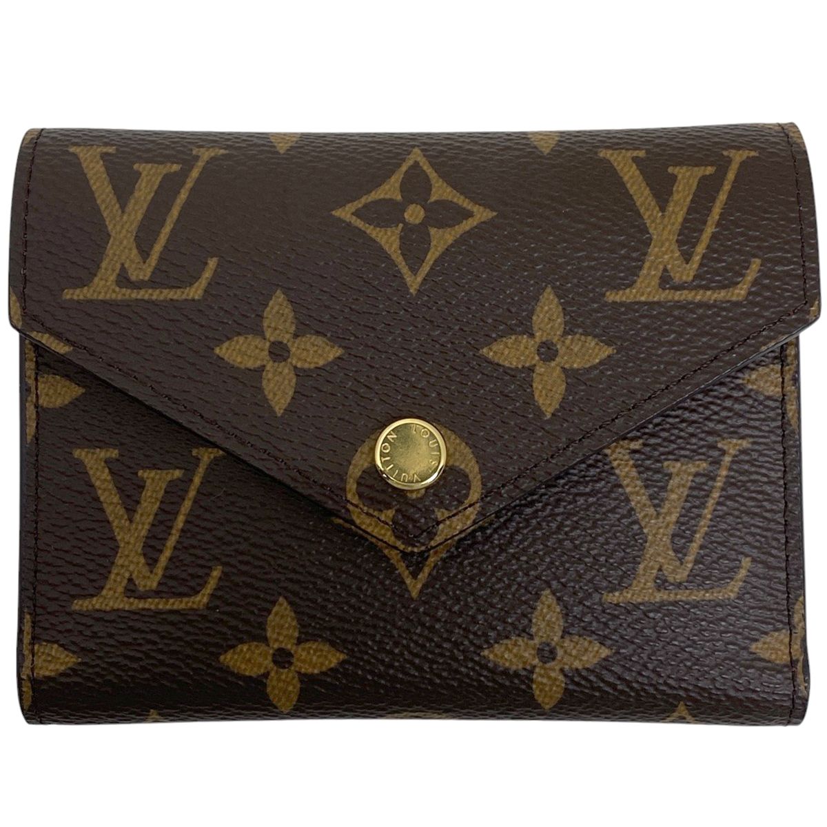 ルイ ヴィトン Louis Vuitton ポルトフォイユ ヴィクトリーヌ 札入れ 小銭入れ 三つ折り財布 モノグラム ブラウン フューシャ M41938 レディース