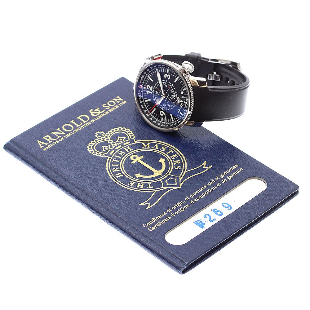 アーノルド＆サン ARNOLD - SON 1AZBS スカウトナイトフライト デイト 自動巻き メンズベルト訳あり保証書付き_909572