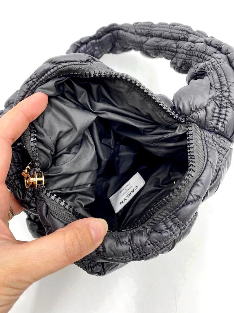美品 CARLYN カーリン キルティング バッグ 黒 □□レディース
