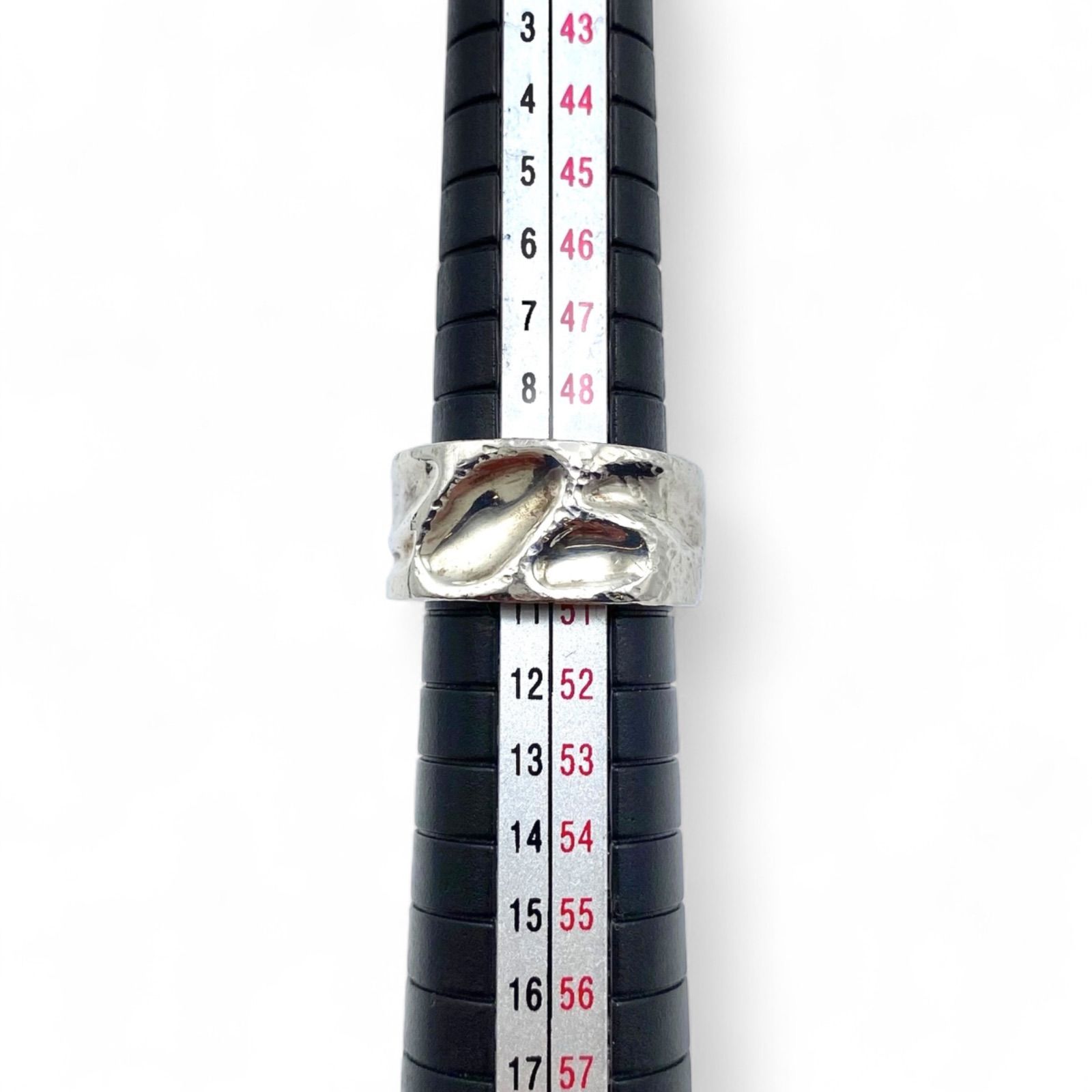 独創的な槌目】 Silver 925 刻印 90s Vintage Ring シルバー