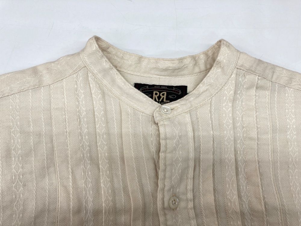 ダブルアールエル RRL 90s 三ツ星タグ SHIRT バンドカラー ヘンリー