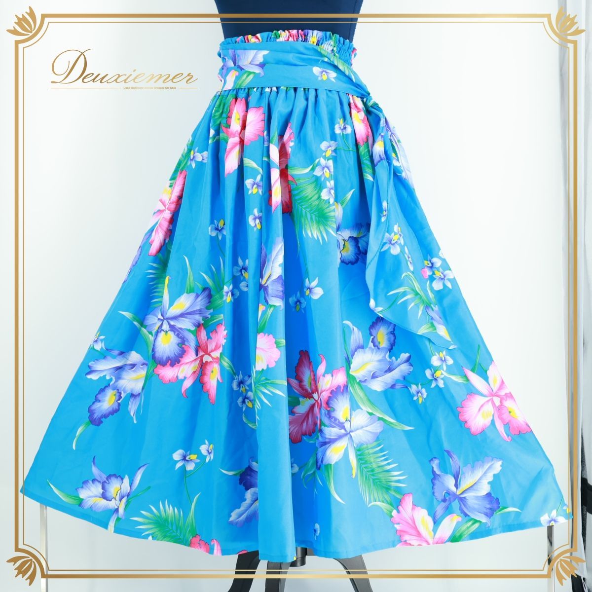 【美品 ハワイ製フラダンス用衣装】アクアブルー Pukalani Fashion Lanihuli COMING SOON 2024年 2月オープン！ #lanihuli