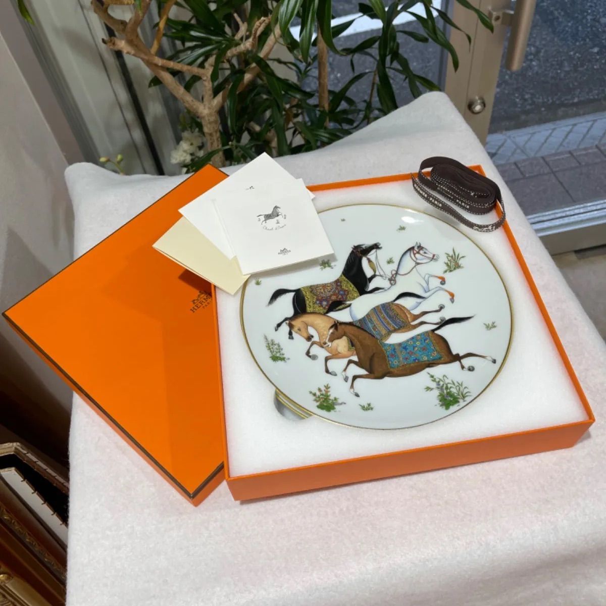 新品】【未使用品】HERMES エルメスデザートプレート シュヴァル