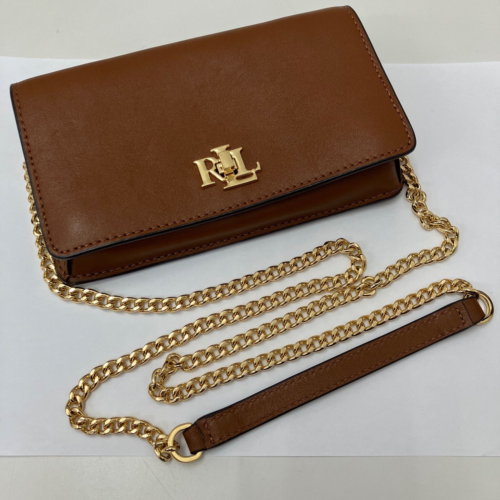 LAUREN RALPH ラルフローレン レザークロスボディ テックケース