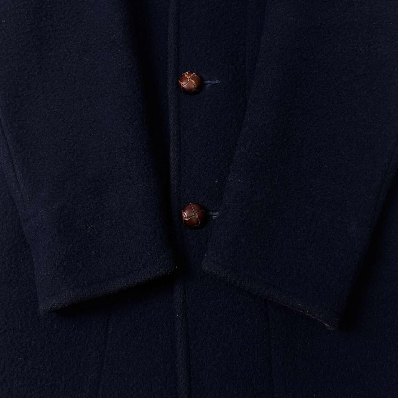 【大人気✨】DANTON ウールモッサコート くるみボタン ネイビー 40 DANTON ダントン くるみボタン ウールモッサ ロングコート 40