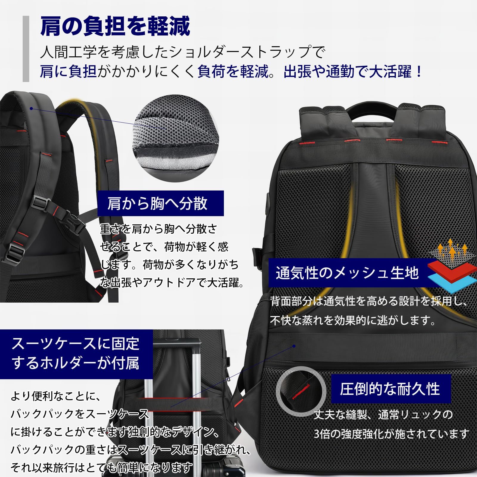 迅速発送】shrradoo 登山リュック 80L 大容量 防水 多機能 超