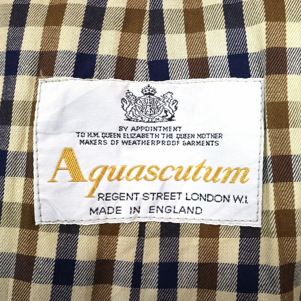 80年代 イングランド製 Aquascutum アクアスキュータム Aqua5 トレンチ