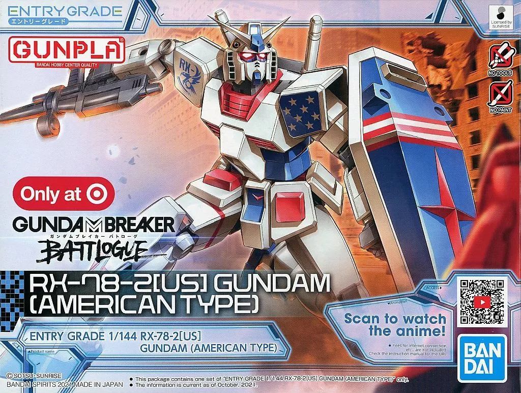 【中古】プラモデル 1/144 ENTRY GRADE RX-78-2(US) GUNDAM(AMERICAN TYPE) 「ガンダムブレイカー バトローグ」 アメリカ限定 [5062961]
