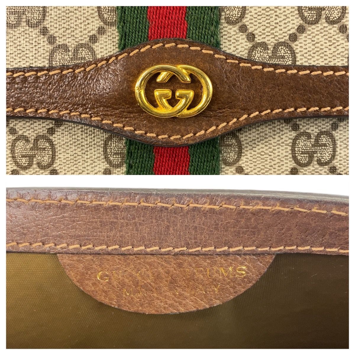 グッチ　クラッチバッグ　ブラウン　シェリーライン 美品 GUCCI グッチ シェリーライン インターロッキング ブラウン