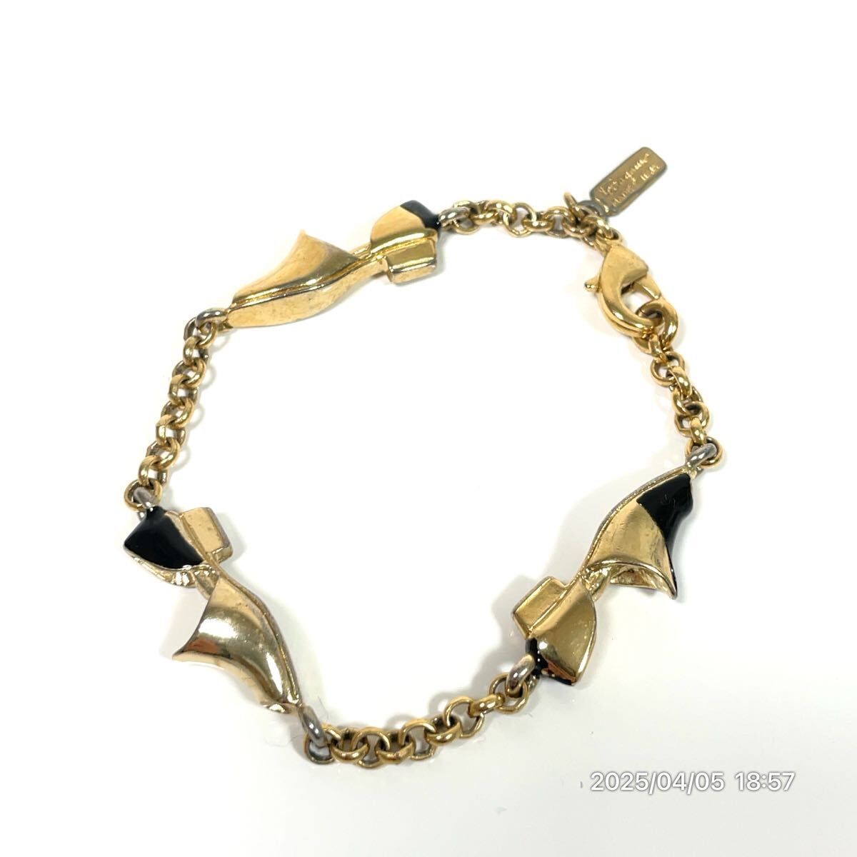 Ferragamo サルヴァトーレフェラガモ シューズモチーフ ゴールド×ブラック ブレスレット アクセサリー 装飾品