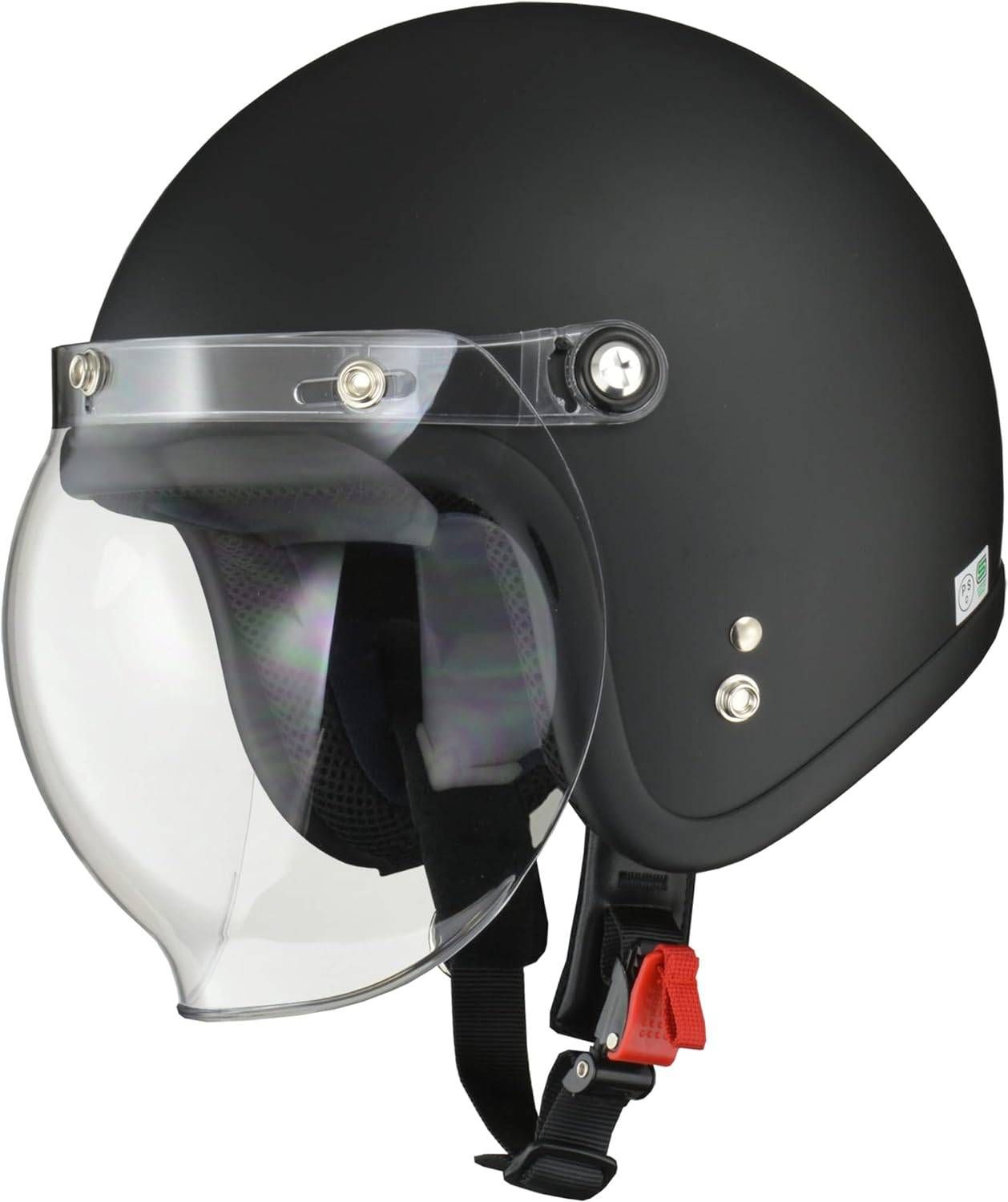 未使用リード工業(LEAD) バイクヘルメット ジェット MOUSSE ムース ハーフマットブラック フリーサイズ (57-60cm未満) リプロス 防災 安全 セーフティ 保護