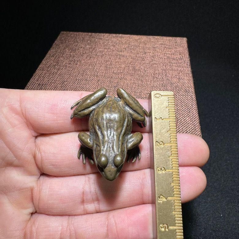 銅細工 蛙 香挿 香炉 蟾蜍 茶台 置物 装飾品 工芸品 美術品