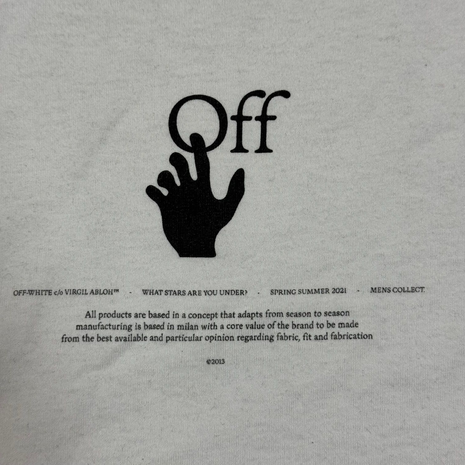 TEE ホワイトオフグラフオーバーサイズTシャツ