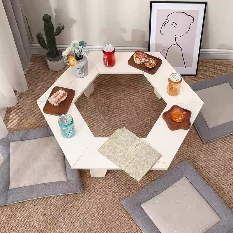 プライウッドヘキサゴンテーブル 六角囲炉裏ラックテーブル ヘキサ