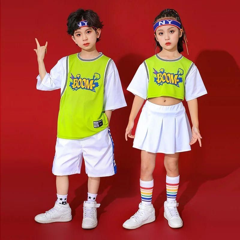 キッズダンス衣装 セットアップ ダンス 衣装 ヒップホップ 子供服 ヒップホップ へそ出しシャツ ダンスパンツ 男の子 女の子 スカート チアダンス  ダンスチーム メルカリ