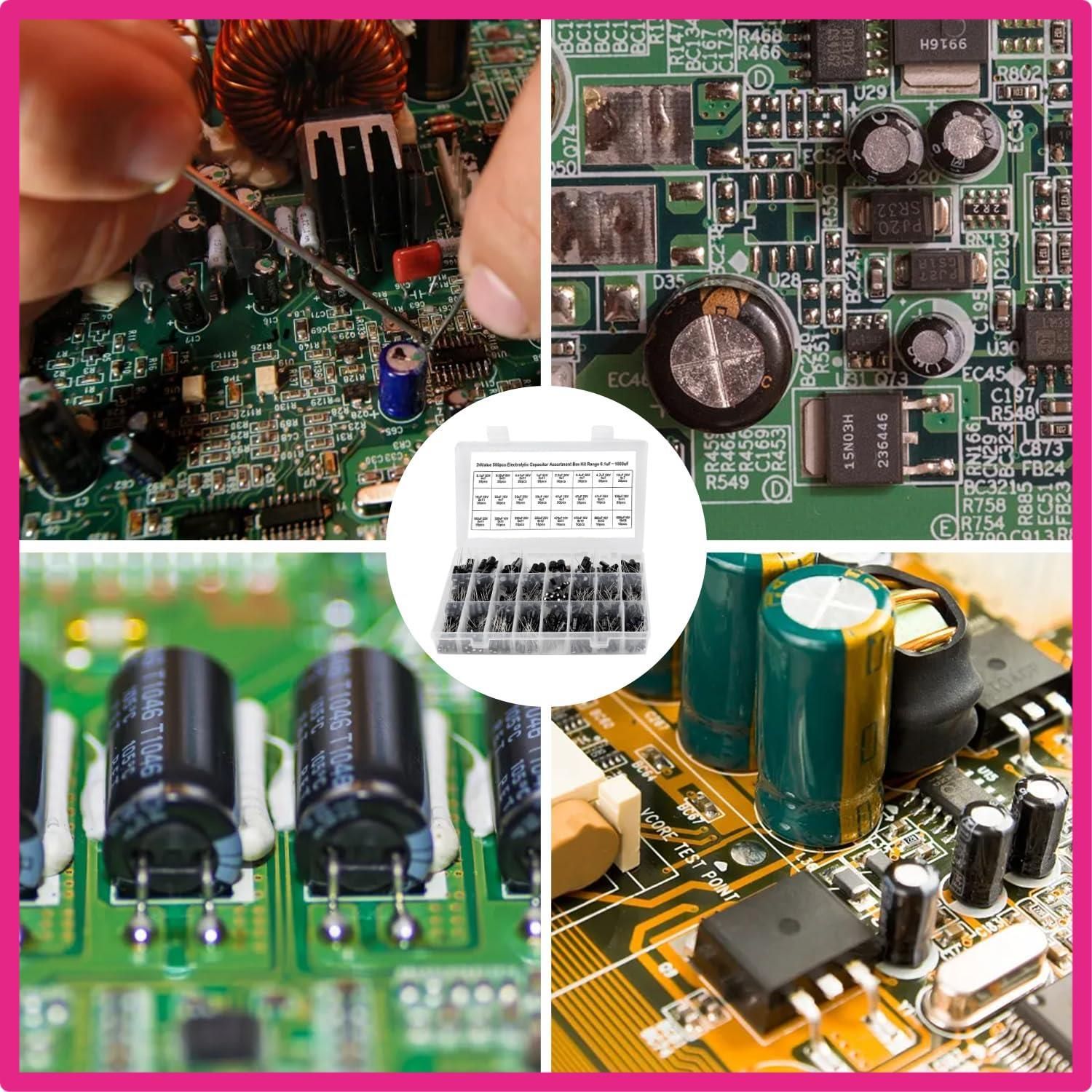 Singertop 電解コンデンサ アルミ電解コンデンサー 24種類