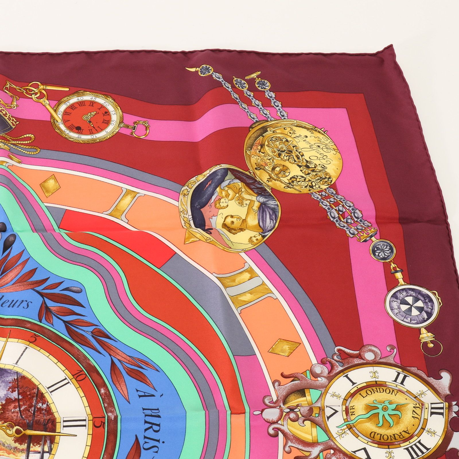 □極美品□エルメス□la ronde des heure 時の輪舞□カレ90