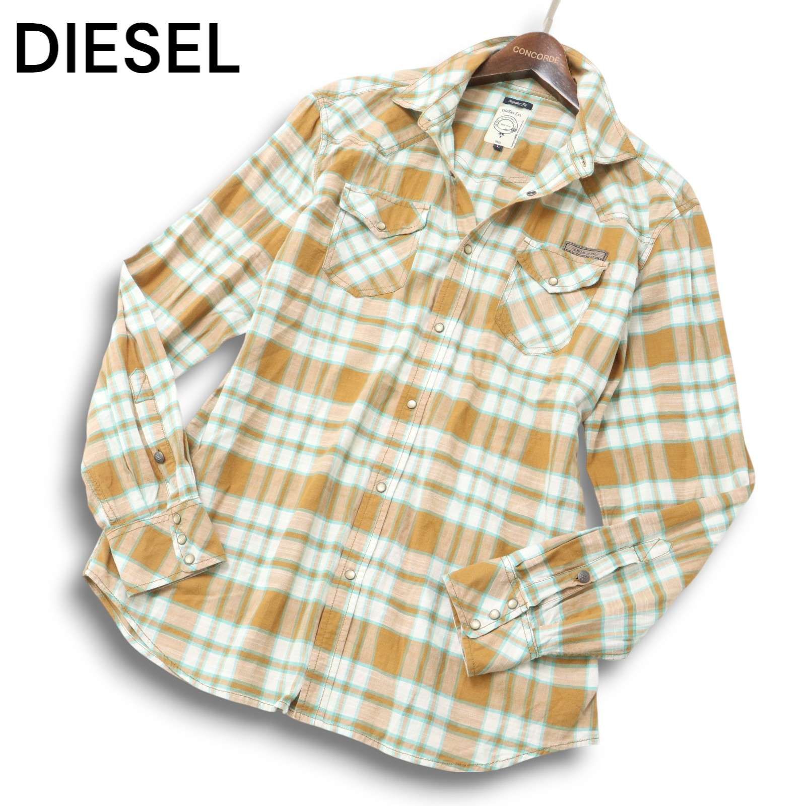 DIESEL ディーゼル【S】半袖シャツ ウエスタン チェック柄 SALE 