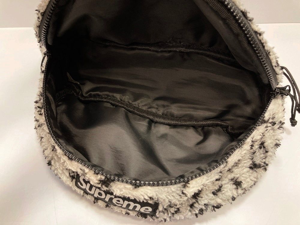 シュプリーム SUPREME Leopard Fleece Waist Bag White 17FW ...