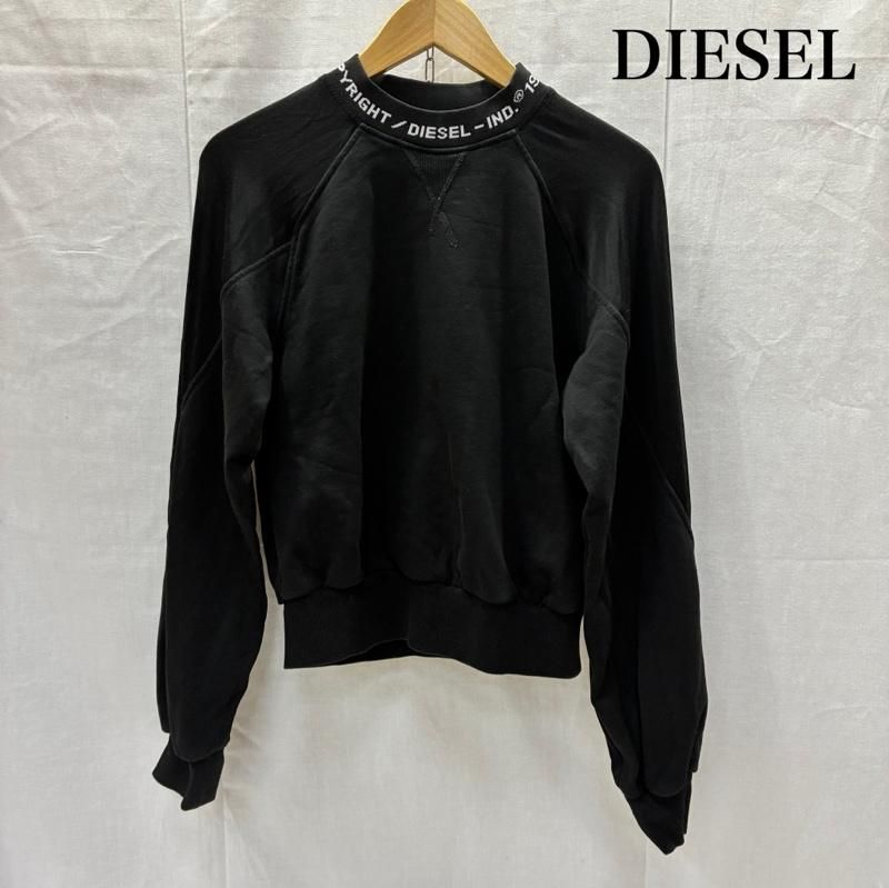 DIESEL ディーゼル トレーナー 長袖 モックネックスウェット black S
