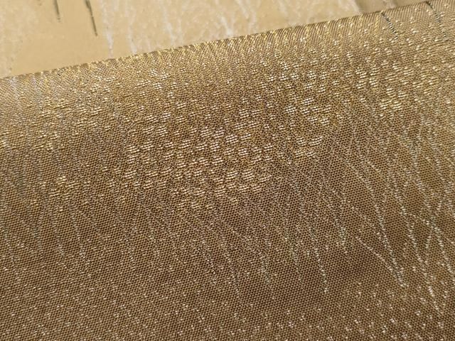 平和屋着物○京の名門・菱屋六右ェ門 紬 訪問着 草木文 金銀糸 正絹