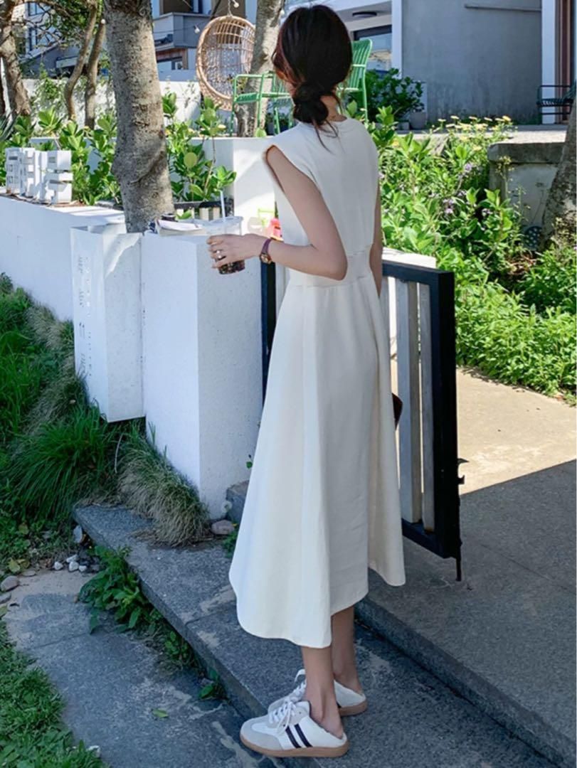 エレガント夏ワンピース??ロング丈 シンプル お出かけデートに エレガント夏ワンピース??ロング丈 シンプル お出かけデートに