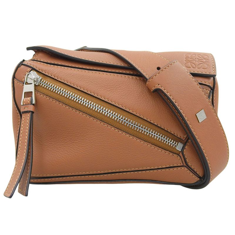 ロエベ LOEWE パズル バムバッグミニ ボディバッグ レザー タン B510EB1 新入荷 OB2608
