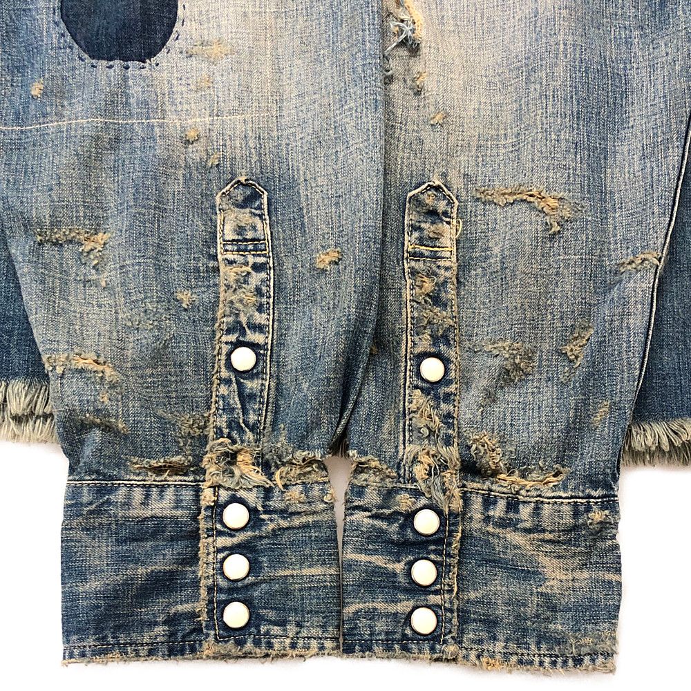 SAINT MICHAEL セントマイケル 23AW SM-A23-0000-015 DENIM SHIRT 加工