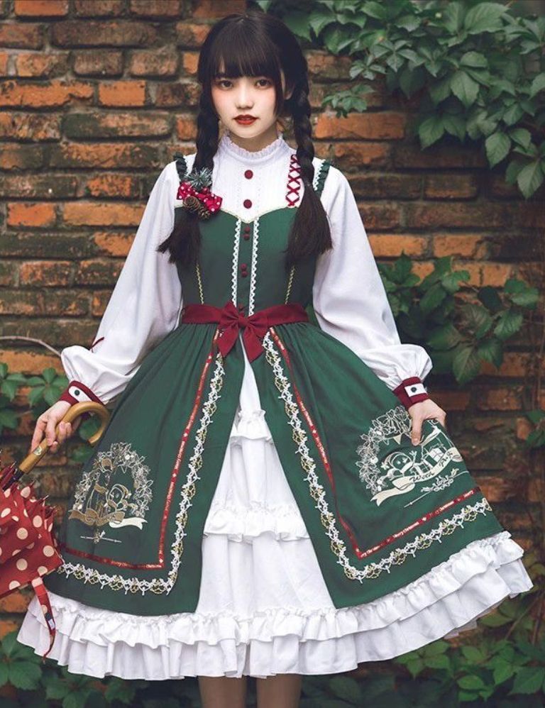 心願鈴 Lolita 秋冬用連衣裙 デザイン 高品質 洋風ロリータスタイル おしゃれで 長袖 推し活 フルセット イベント仮装