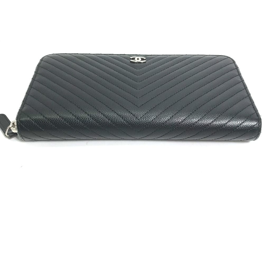 5HM17 CHANEL シャネル 長財布 キャビアスキン キルティング CHANEL 新品 シャネル 長財布 マトラッセ キャビアスキン