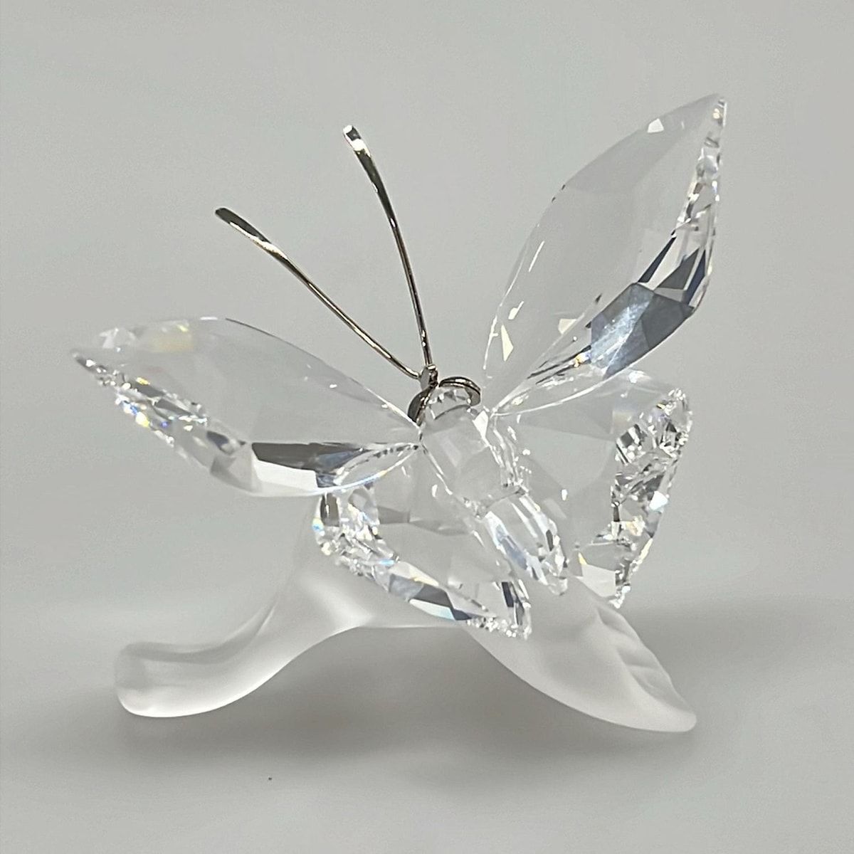 SWAROVSKI スワロフスキー 小物 - クリア×黒 置物|バタフライ 蝶