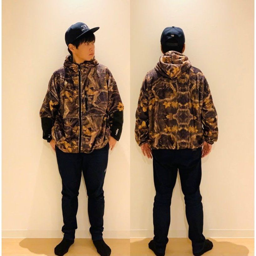 憧れの リバーサル reversal BOTANICAL CAMO BOA FLEECE tdh