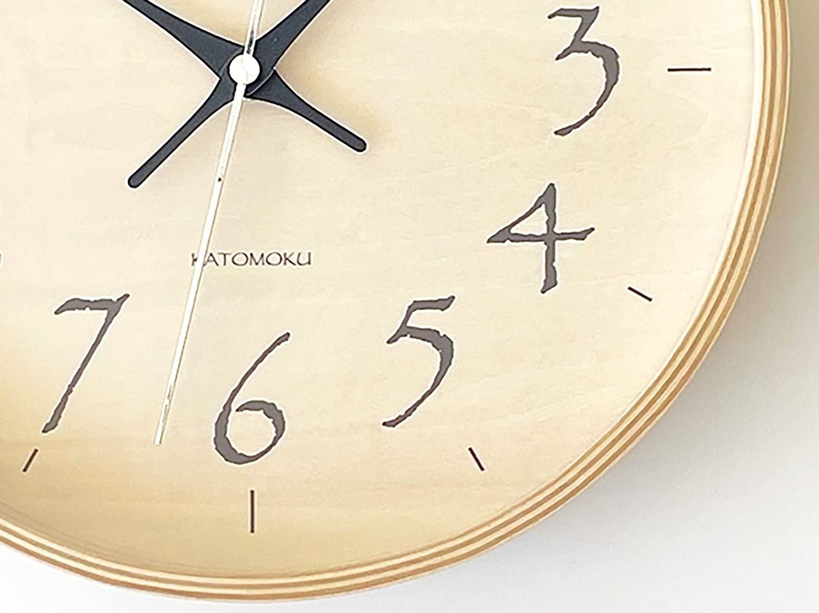 特価商品】clock plywood 21 電波時計 スイープ（連続秒針） KATOMOKU