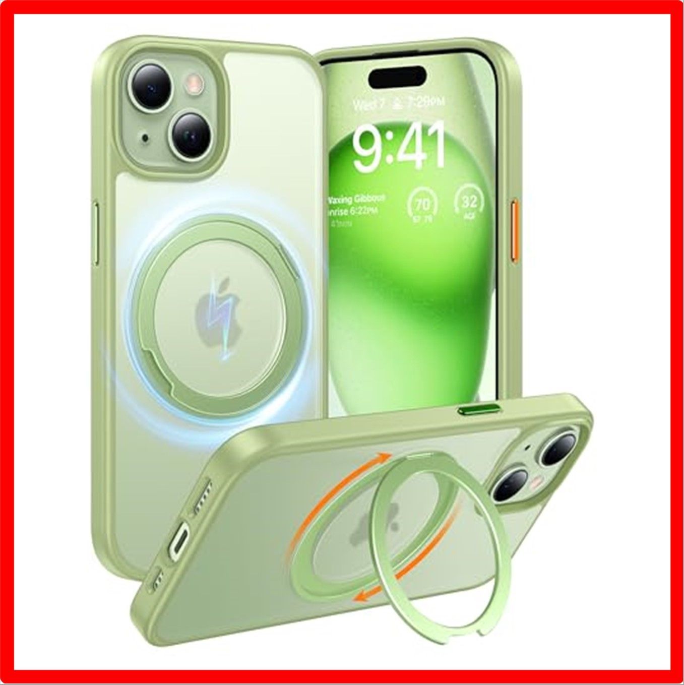 ◇プラダ◇1ZH197/レザー/サフィアーノ/トライアング/iPhoneケース