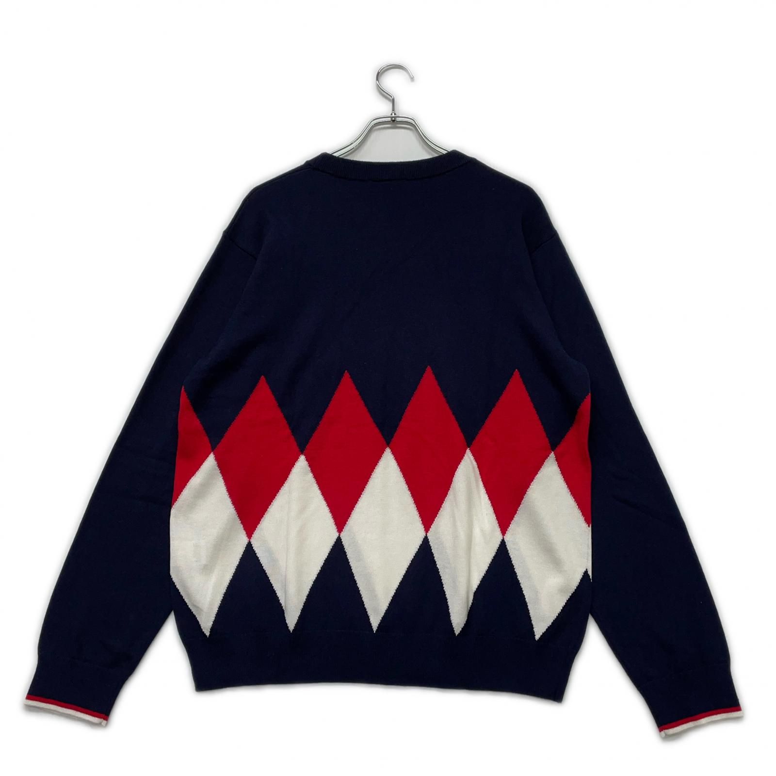 メンズ ムータマリン muta MARINE セーター 7 XL 紺 ネイビー クルーネック アーガイル