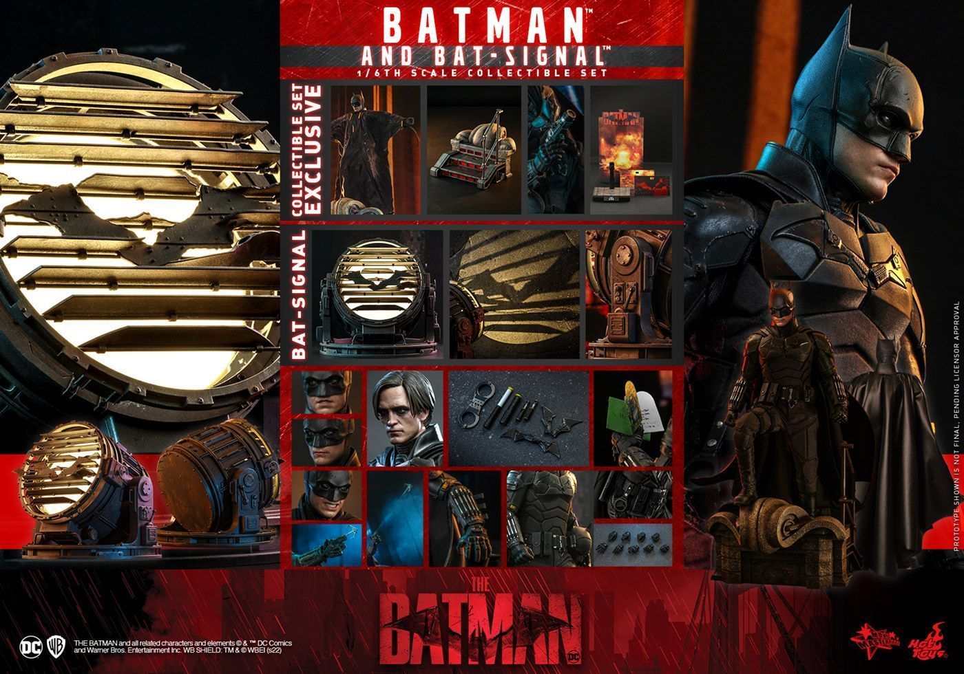 ホットトイズ ムービー?マスターピース THEBATMAN －ザ?バットマン－ 1|6スケールフィギュア バットマン＆バットシグナル ボーナスアクセ