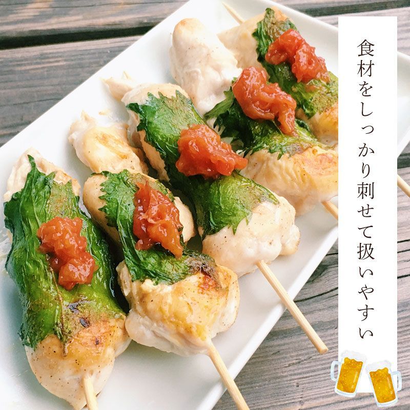 焼き串器 ステンレス製 竹串約1400本付き 焼き串器 ステンレス製 竹串約1400本付き 竹串 平串15cm 1パック(100本