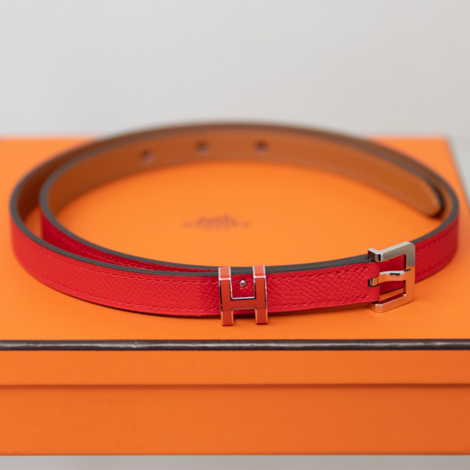 エルメス Hermes ポップアッシュ 15 ナローベルト ヴォーエプソン Y刻