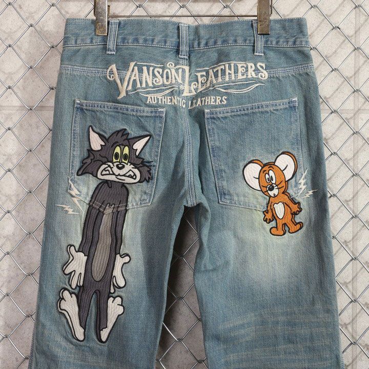 VANSON トムとジェリー コラボ デニムパンツ TJV-2223 VANSON トムとジェリー コラボ デニムパンツ TJV-2223