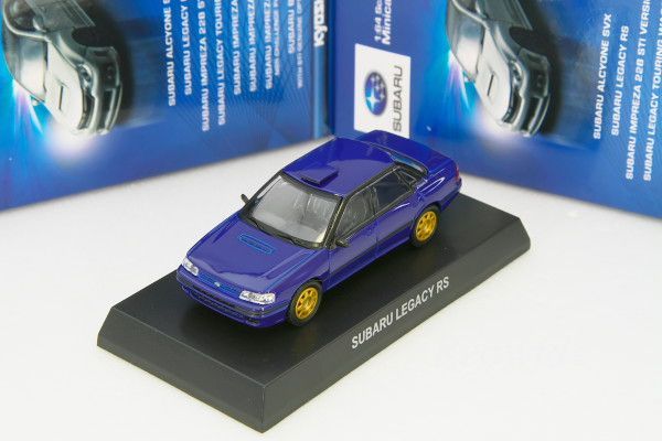 中古品＞京商 1/64 スバル レガシィ RS ブルー スバルミニカー