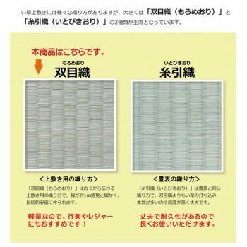 純国産い草 上敷き カーペット 双目織 「松」 団地間4.5畳 約255×255cm 1010030011402