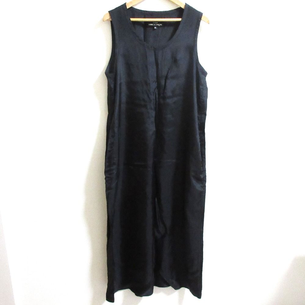 tricot COMME des GARCONS トリココムデギャルソン ヴィンテージ レーヨン ノースリーブ ロングワンピース AD1999 M ブラック レディース 古着