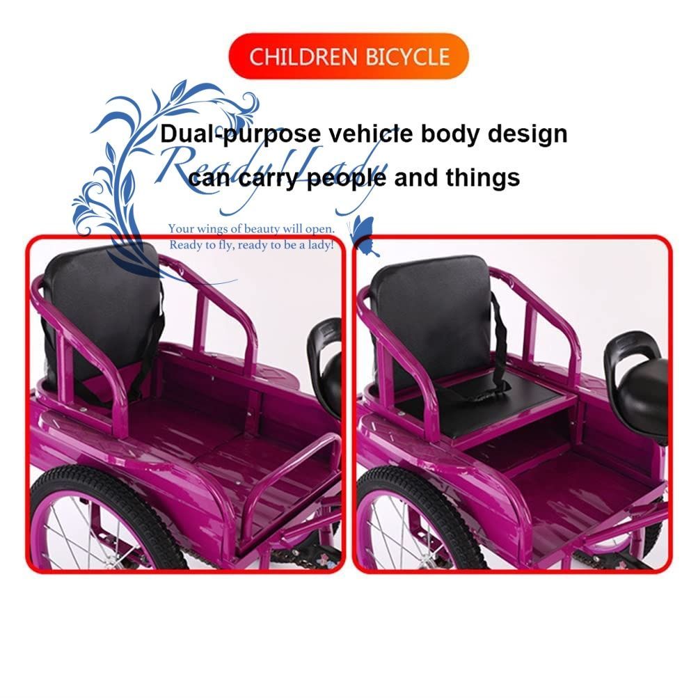 16インチ 折りたたみ式三輪車 子供用 安全な高炭素鋼クルーザー三輪