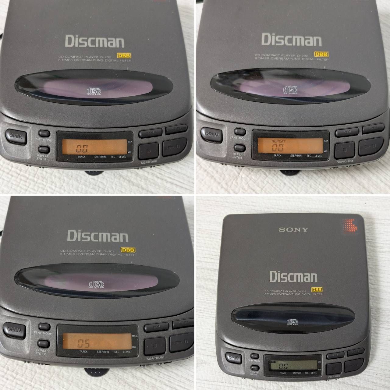 SONY Discman ポータブルCDプレーヤー D-202 イヤホン付き