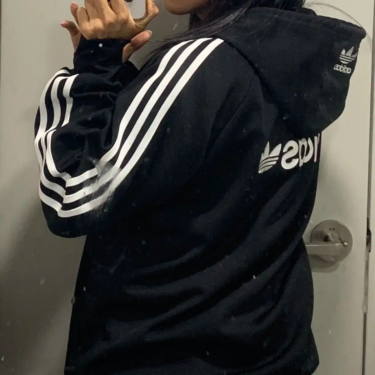 adidas アディダス ファイヤーバード ブラック フードジップアップ 