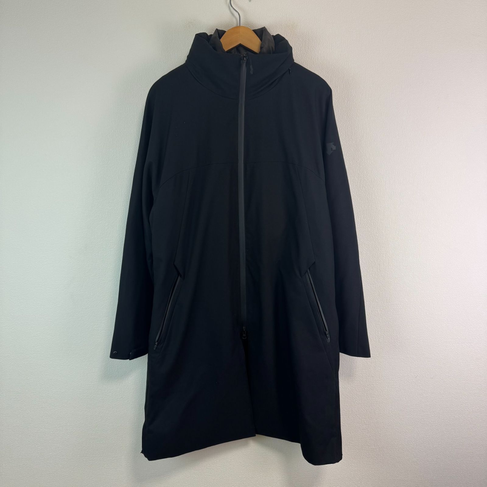 DESCENTE ALLTERRAIN デサントオルテライン  ロングダウンコート ライナーコート ベスト付き ブラック ダークブラウン メンズ オーバーサイズ ゆるダボ 古着 ストリート テック系
