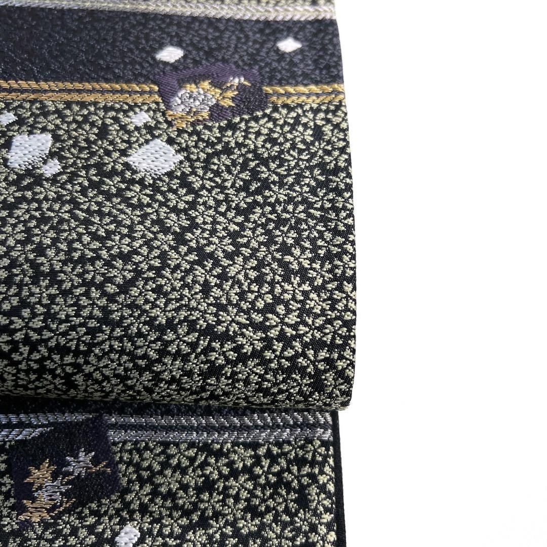 未着用袋帯市松源氏香色紙散らし水引紫緑着物014a d