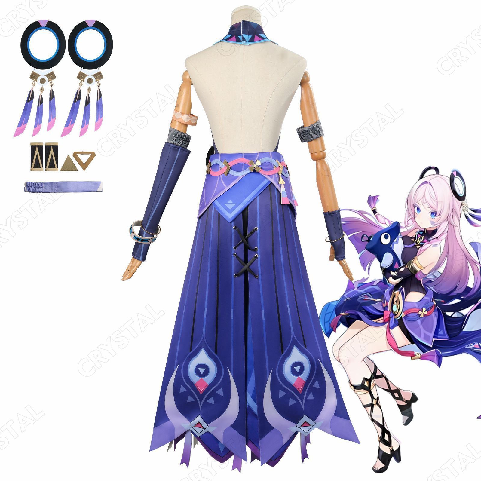 原神（Genshin） シトラリ コスプレ衣装 ウイッグ付き 原神 キャラ衣装
