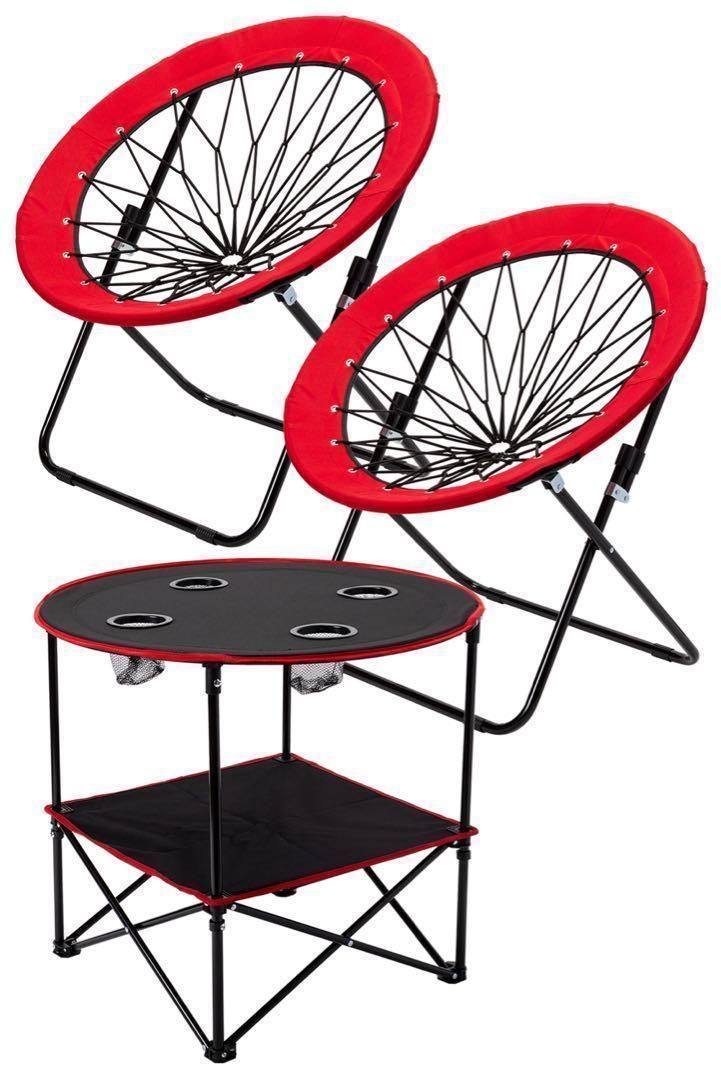 ハンモックチェア コレクション テーブル3点セット レッド 無重力