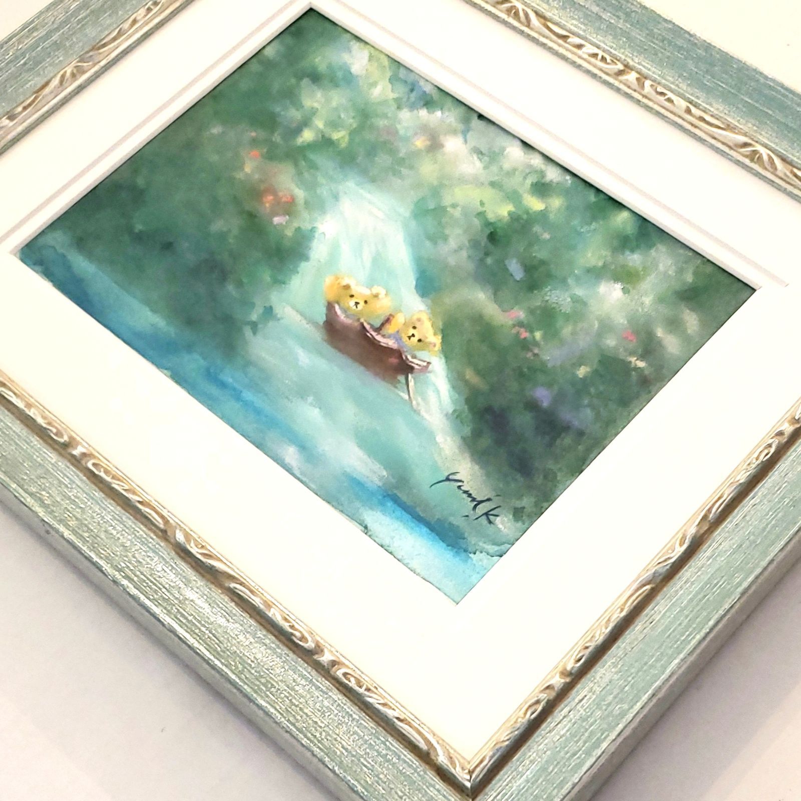 絵画 絵画 額縁 安藤 操 菜の花畑 新品保管品